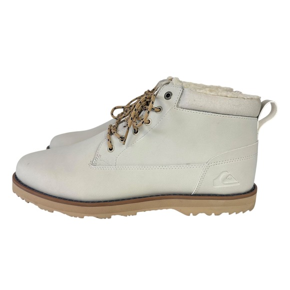 NEW Quiksilver Mission V Leather Lace-Up Winter Boots Sherpa Lined Size 13 - Picture 5 of 13